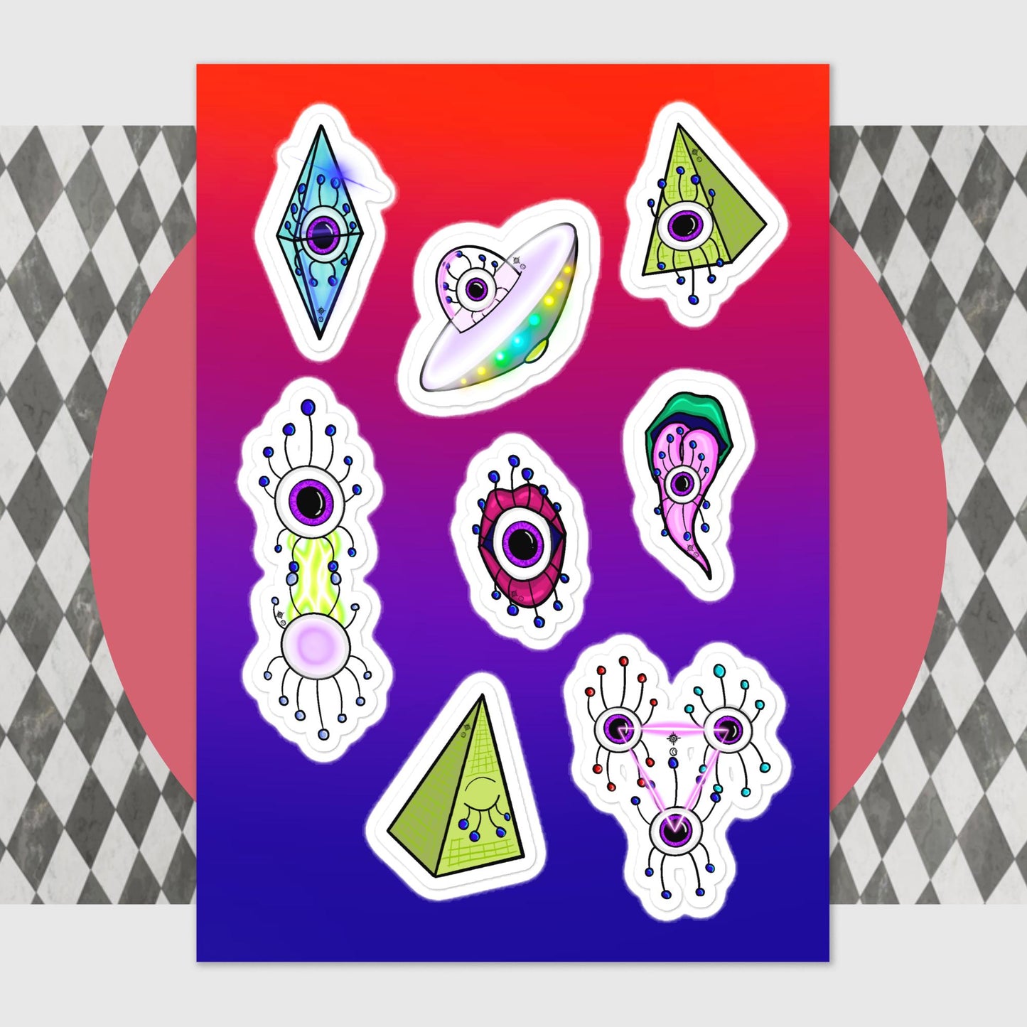 Eye Go Where You Go Stickers